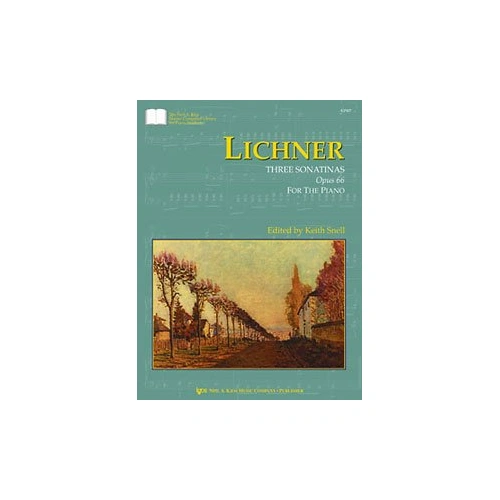 Lichner: Three Sonatinas Opus 66 for Piano, 24 Pages, Modern Edition, Neil A. Kjos Music Company