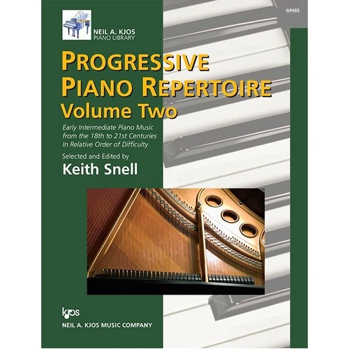 Progressive Piano Repertoire Volume 2 by Keith Snell - 48 Pages, Early-Intermediate Level, Kjos Music Company