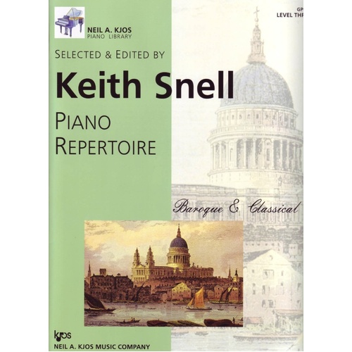 Piano Repertoire Baroque and Classical Level 3 by Neil A. Kjos Music Company, 32 Pages