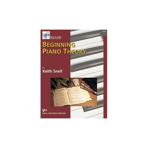 Beginning Piano Theory by Neil A. Kjos Music Company, 32 Pages, Basic note reading, intervals, triad chords, key signatures, and meters.