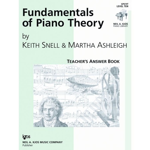 Fundamentals of Piano Theory Level 10 Teacher's Answer Book