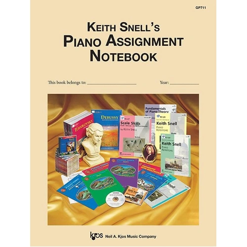 Keith Snell's Piano Assignment Notebook, 48 Pages, Neil A. Kjos Music Company