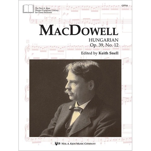 MacDowell - Hungarian Op. 39 No. 12 for Piano Solo