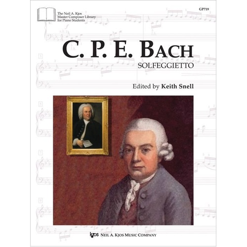 CPE Bach - Solfeggietto for Piano Solo Sheet, 3 Pages, Neil A. Kjos Music Company