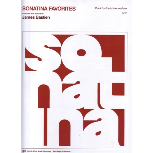 Sonatina Favorites Book 1 for Piano, 32 Pages, Neil A. Kjos Music Company