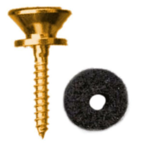 DR. PARTS - Gold end pin with end pin felt and separate screw, Packaged