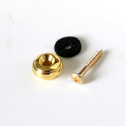 EAGLE - Gold end pin with separate screw and felt washer, Dome top, Guitar