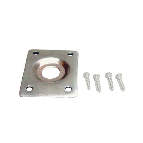 Dr Parts LP Style Square Jack Plate Chrome 36.5 x 28.5mm