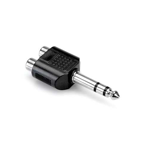 Hosa Adaptor, Dual RCA to 1/4 in TRS