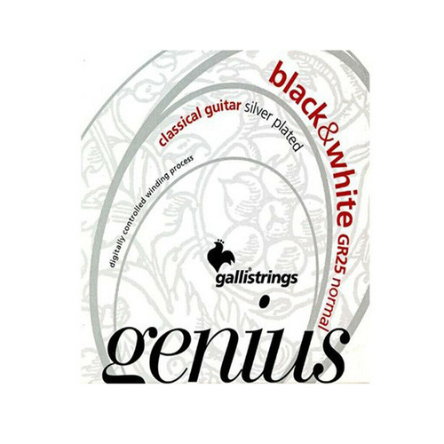 Galli Genius Black & White Nylon Guitar Strings Normal Tension