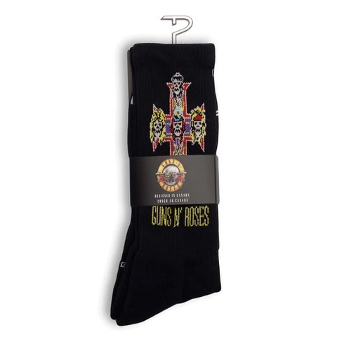 Perris Licensed Guns N' Roses "Appetite For Destruction" Large Black Crew Socks (1-Pair)