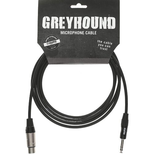 Klotz Greyhound 10M Mic Cable w/ Female XLR - Balanced Jack Plug GRG1FP1000