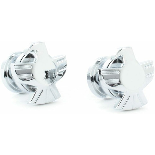 GROVER Guitar Strap Lock Set, Chrome Eagle End Pin, Pair