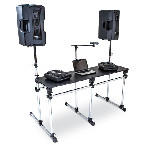 Gibraltar Elevate Workstation Speaker Mounts - Adjustable Stands for Speakers Up to 50 lbs, Set of 2