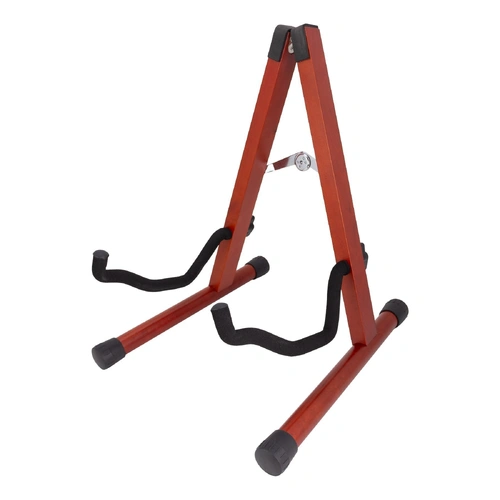 Fretz Woodie 5 Wooden Folding A-Frame Guitar Stand - Red Stain