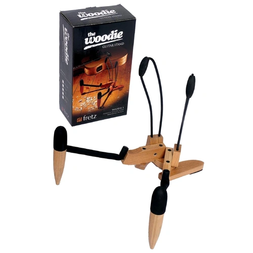 Fretz Woodie 1 Wooden Folding Acoustic Guitar Stand - Natural