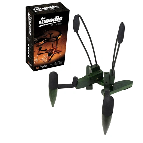 Fretz Woodie 2 Wooden Folding Electric Guitar Stand Green