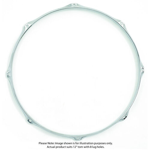 Gibraltar 12" 8 Lug Steel Power Tom Hoop, 2.3mm Heavy-Duty Chrome Drum Hoops