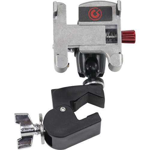 Gibraltar Dual Adjust All-Cast Metal Phone Holder with Heavy-Duty C-Clamp