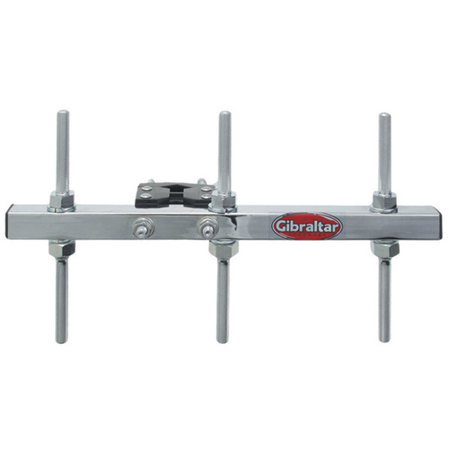 Gibraltar 3-Post Accessory Mount Clamp for 9.5mm Knurled Posts, 12" Long, Holds 6 Items (1 Pack)
