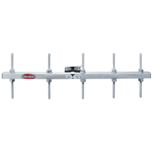 Gibraltar 5-Post Accessory Mount Clamp for 9.5mm Knurled Posts, 20" Long, Holds 10 Items (1 Pack)