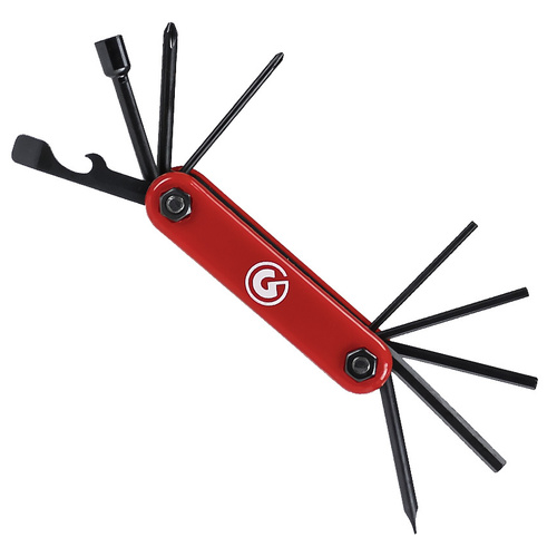 Gibraltar Pocket Multi Tool with Phillips & Flat Head Screwdrivers, Drum Key, Bottle Opener, 4 Allen Keys - Pk1
