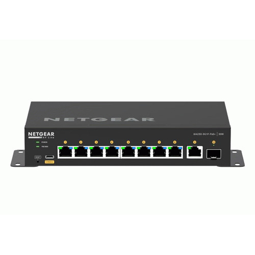 Netgear Av Line 8-Port Managedswitch, Poe+(8)110W, Gbe(1),Sfp Av Line(1), Life Wty