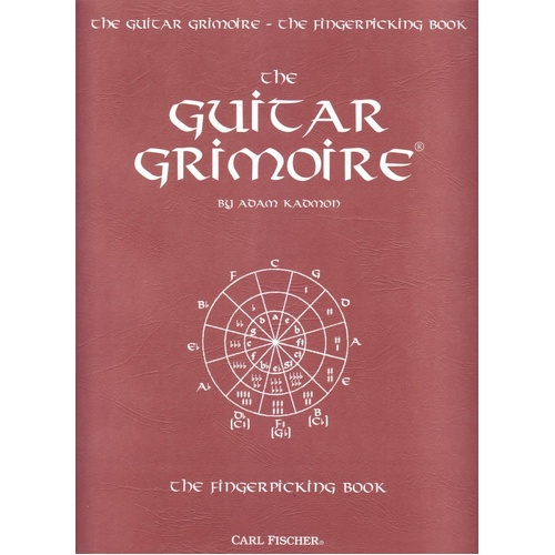 The Guitar Grimoire: The Fingerpicking Book by Adam Kadmon, 208 pages, includes diagrams and charts for mastering fingerpicking techniques.