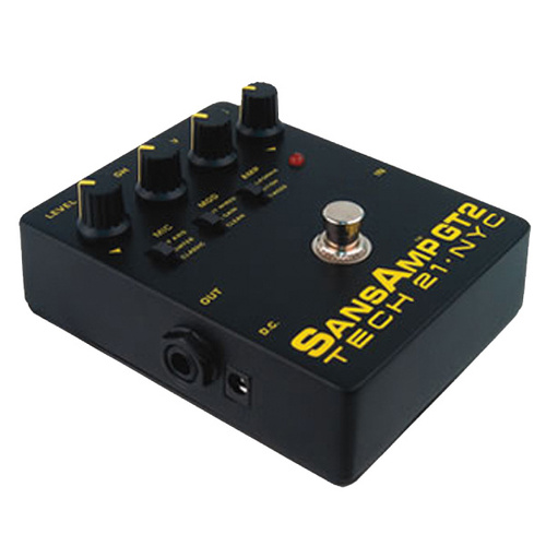 TECH 21 SansAmp GT2 Guitar Pedal with Built-In Speaker Simulation