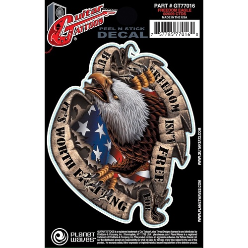Planet Waves Guitar Tattoo, Freedom Eagle