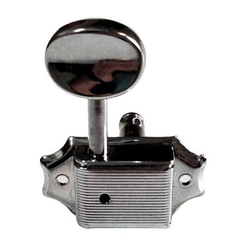 GT Kluson Style Tuning Machines Nickel Finish 3+3 with Oval Buttons