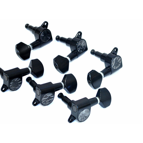 GT Electric Guitar 6-Inline Sealed Tuning Machines Black Finish