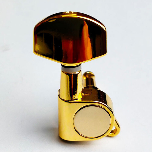 GT Acoustic/Electric Guitar Sealed Tuning Machines 3+3 Gold Finish with Traditional Buttons