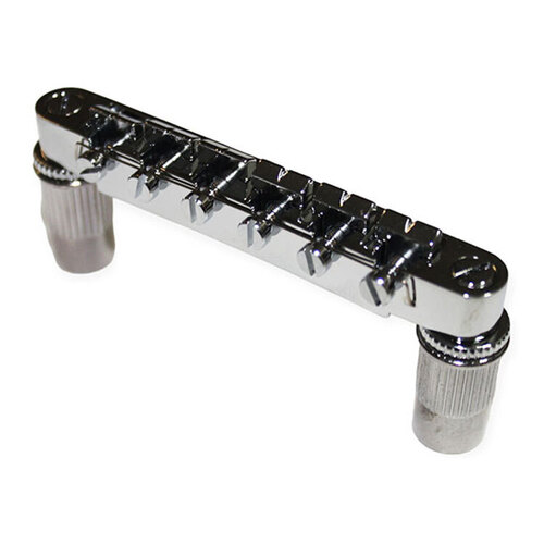 GT Vintage Style Tune-O-Matic Electric Guitar Bridge Chrome Finish