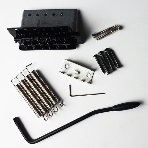 GT Vintage ST Style 6-Point Tremolo Bridge Black Finish for Electric Guitars