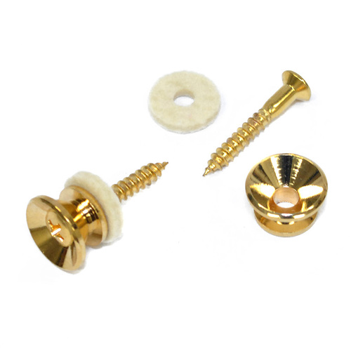 GT Strap Buttons with Screws, Gold Finish, Pack of 6