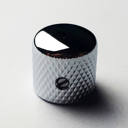 GT Metal Chrome Knurled Dome Knobs with Set Screw, 19mm Height, 19mm Width, Suits 6mm CTS, Pack of 2