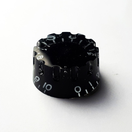 GT Acrylic Notched Edge Speed Knobs Black, Numbered 0-10 (Pack of 2)