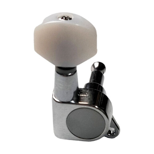 GT Electric Guitar 6-Inline Sealed Tuning Machines with Chrome Finish and White Pearl Buttons