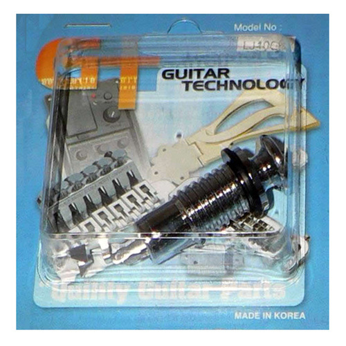 GT Threaded End Pin Jack Socket 1/4" Chrome - Mono/Stereo