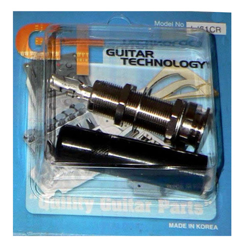 GT End Pin Barrel Jack Socket Chrome Black Cover Pack of 1