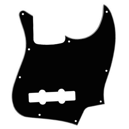 GT 3-Ply J-Style Bass Guitar Pickguard Black 9 Holes (Pk-1)