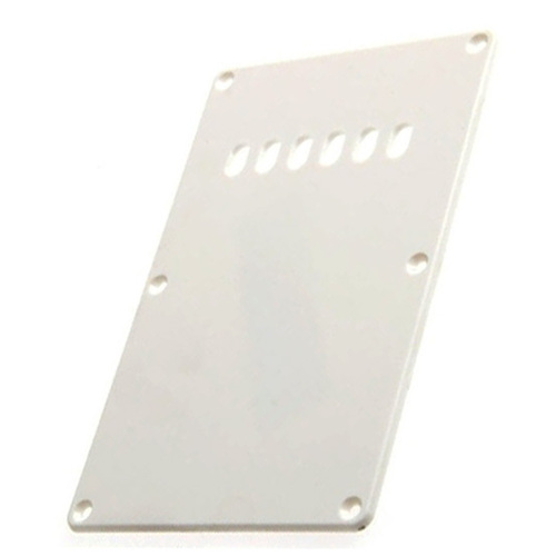 GT ABS Tremolo Spring Cover Back Plate with Holes in White