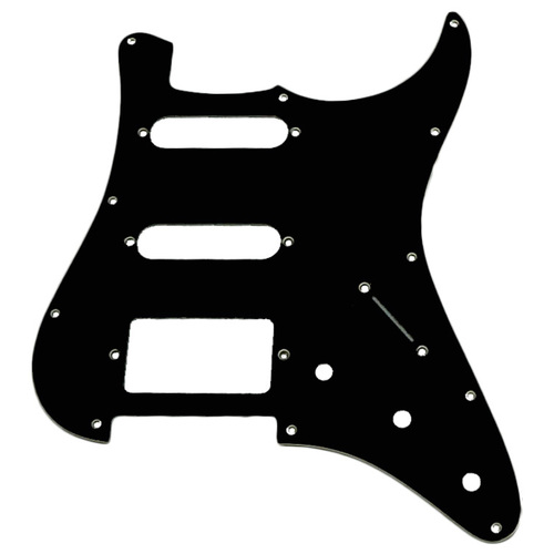 GT 3-Ply ST-Style 2SC/1HB Electric Guitar Pickguard in Black (Pk-1)