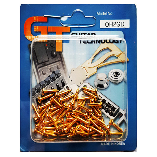 GT Wood Screws Round Head Gold Finish 1.75mm x 10mm Pack of 50