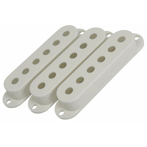 GT ST-Style White Single Coil Pickup Covers Set (Pk-3)