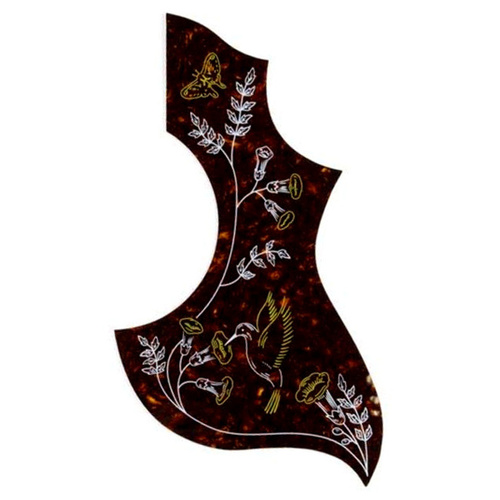 GT Acoustic Guitar Pickguard Shell Hummingbird Design Adhesive Backing