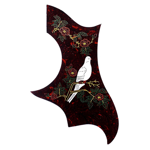 GT Acoustic Guitar Pickguard Shell Dove Design Adhesive Backing