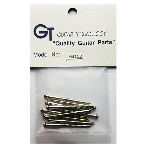 GT Wood Screws Round Head Chrome Finish 2.45mm x 34.9mm Pack of 10