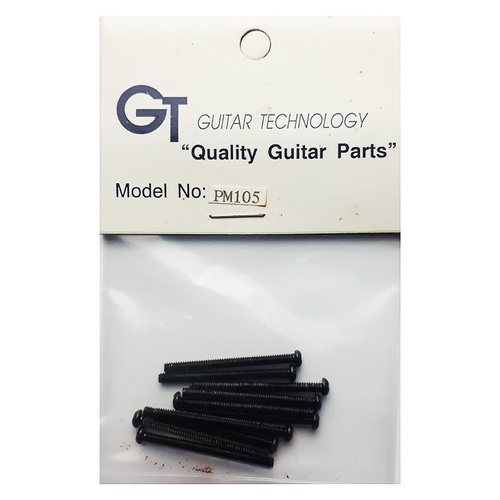 GT Machined Round Head Screws Black Finish 2.3mm x 30mm Pack of 10